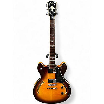 Used Tradition MTA-500 H 3 Tone Sunburst Hollow Body Electric Guitar