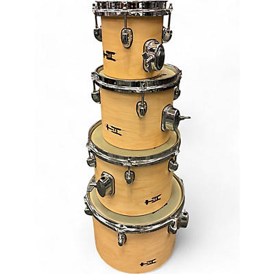 Tree House Custom Drums Used Tree House Custom Drums 4 Piece Academy Concert Toms Natural Acoustic Drum Pack