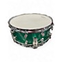 Used Trick 5.5X14 MAPLE SNARE Green Drum Green 10