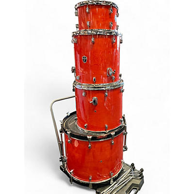 Truth Custom Drums Used Truth Custom Drums 4 Piece AARON GILLESPIE Capri Orange Drum Kit