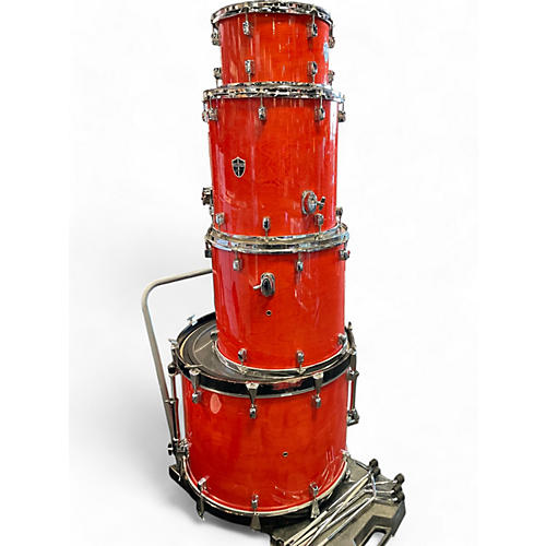 Truth Custom Drums Used Truth Custom Drums 4 Piece AARON GILLESPIE Capri Orange Drum Kit Capri Orange