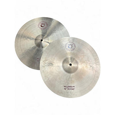 Used Turkish 15in Millennium 15" Hi Hat Pair Cymbal
