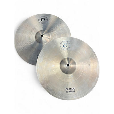 Used Turkish 15in classic series hi hat pair Cymbal