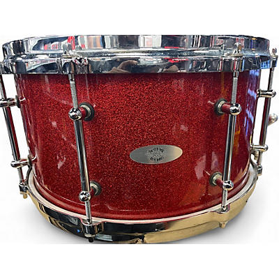 Used Twisted Sick Drum Works 13in 13X7 MAPLE SNARE RED SPARKLE Drum