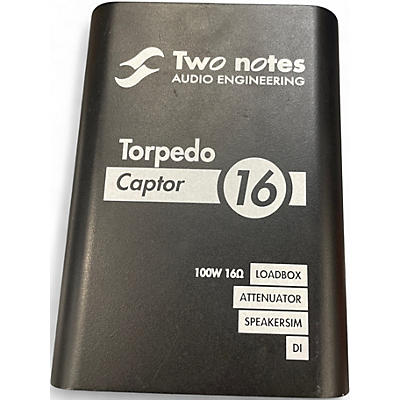 Used Two Notes AUDIO ENGINEERING Torpedo Captor Loadbox/Attenuator/DI Black 16 Ohm Power Attenuator