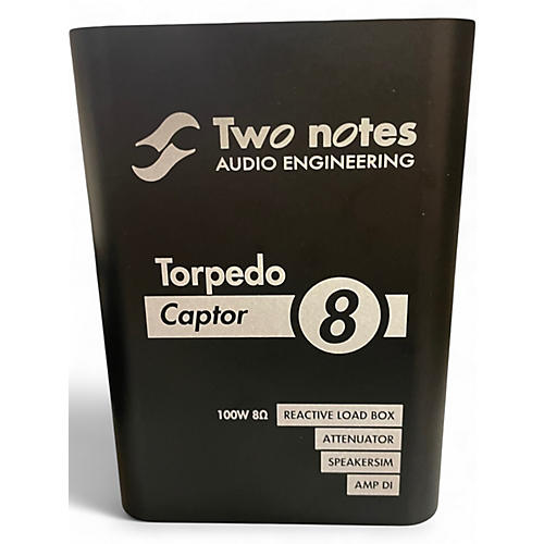 Used Two Notes AUDIO ENGINEERING Torpedo Captor Loadbox/Attenuator/DI Black 8 Ohm Power Attenuator