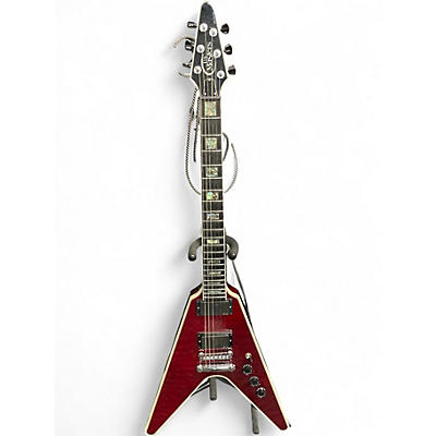 Used U.S. Masters V Black Cherry Solid Body Electric Guitar