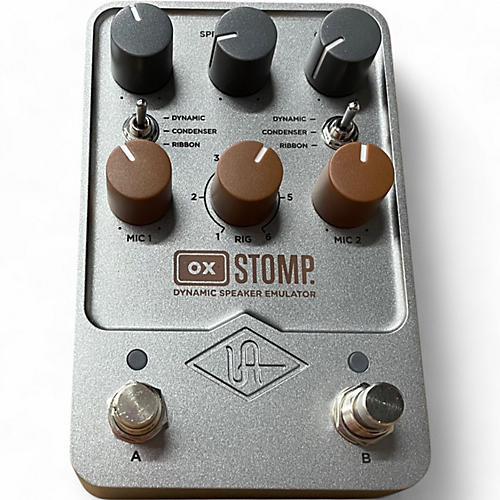 Universal Audio Used Universal Audio OX Stomp Dynamic Speaker Emulator Effects Pedal Silver Effect Pedal