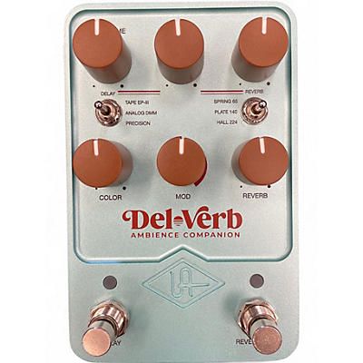 Used Universal Audio UAFX Del-Verb Ambience Companion Effects Pedal - Turquoise Effect Pedal