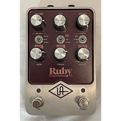 Universal Audio Used Universal Audio UAFX RUBY '63 TOP BOOST AMPLIFIER Footswitch