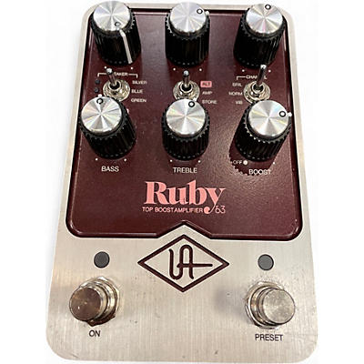 Used Universal Audio UAFX Ruby '63 Top Boost Amplifier Guitar Preamp