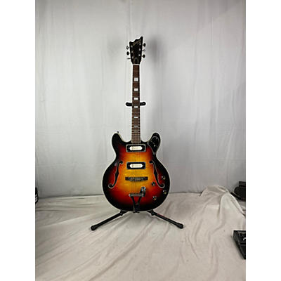 Univox Used Univox Custom 2 Tone Sunburst Hollow Body Electric Guitar