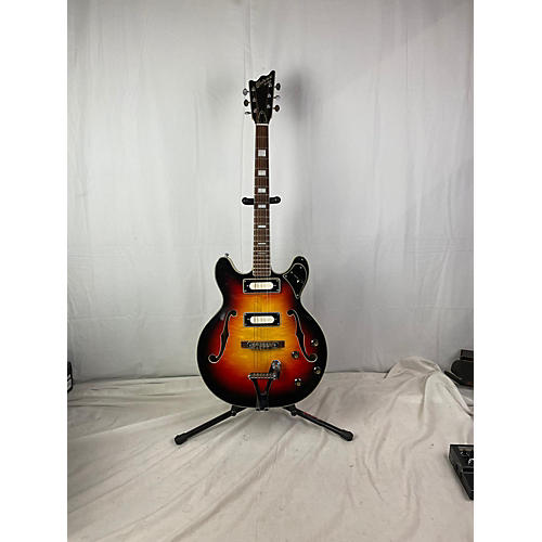 Univox Used Univox Custom 2 Tone Sunburst Hollow Body Electric Guitar 2 Tone Sunburst