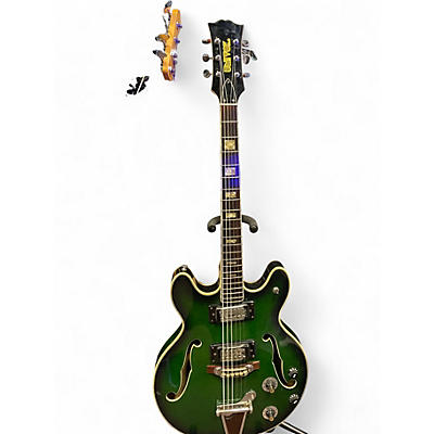 Used Univox Doublecut Hollowbody Emerald Green Hollow Body Electric Guitar