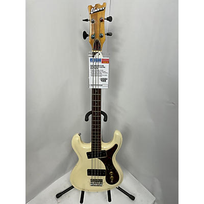 Univox Used Univox HI-FLYER Antique White Electric Bass Guitar