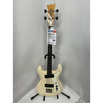 Univox Used Univox HI-FLYER Antique White Electric Bass Guitar