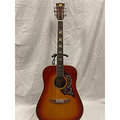 Univox Used Univox U-3025 2 Tone Sunburst Acoustic Guitar