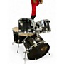 Used Unknown 7 Piece Drumset  Black Drum Kit Black