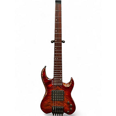 Used Used Keisel Vader Book Matched Flame Maple Top and Koa Electric Bass Guitar
