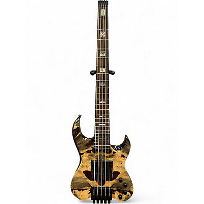 Used Used Keisel Vader Burled Buckeye Top and Ash Electric Bass Guitar