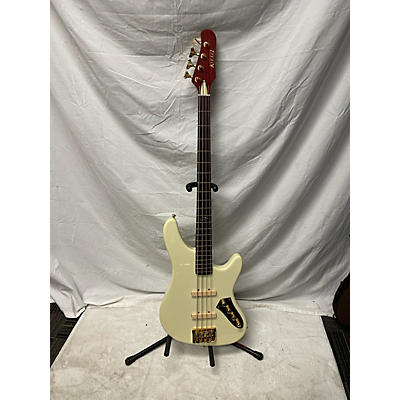 Used Used Kiesel JB4 Active Classic White Electric Bass Guitar