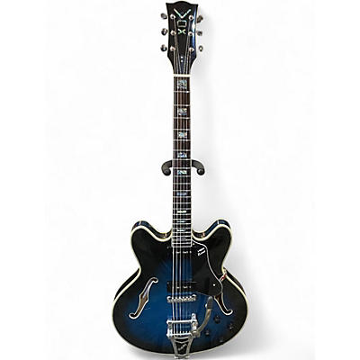 Used VOX BOBCAT Blue Burst Hollow Body Electric Guitar