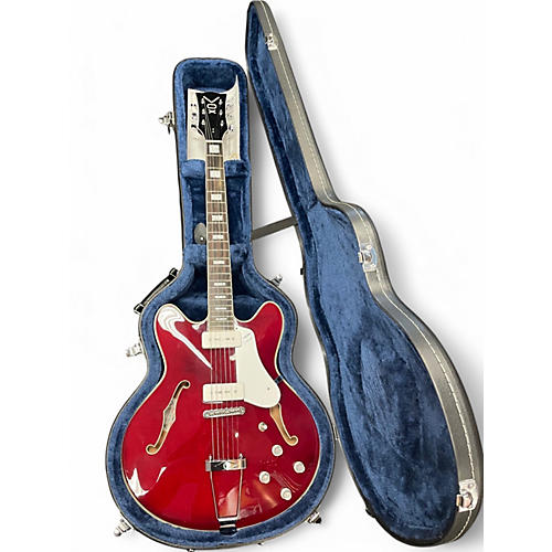 Used VOX bobcat v90 cherry red Hollow Body Electric Guitar cherry red