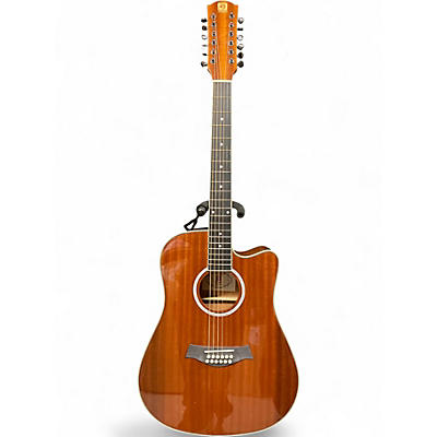 Used Vangoa VGE12-3 Natural 12 String Acoustic Electric Guitar