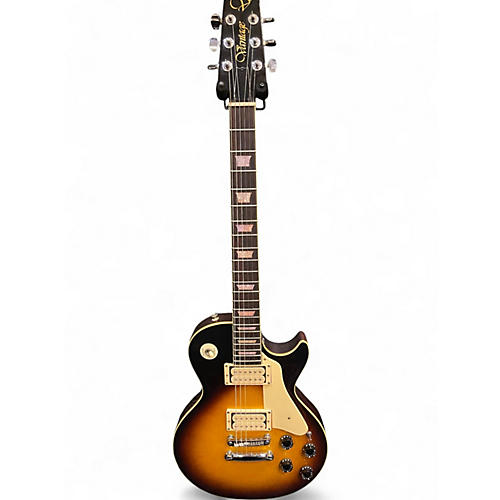 Used Vantage VLP500 Vintage Sunburst Solid Body Electric Guitar Vintage Sunburst