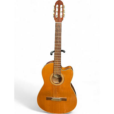 Used Vantage VSC-20E Antique Natural Classical Acoustic Electric Guitar