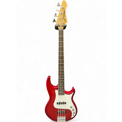 Used Vantage vrb21 red Electric Bass Guitar red