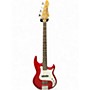 Used Vantage vrb21 red Electric Bass Guitar red