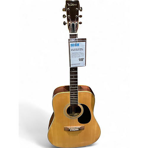 Used Ventura 696 Model Natural Acoustic Guitar Natural
