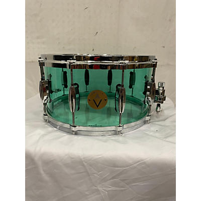 Used Vertical Drum Co 14X7 Custom Acrylic Drum Trans Blue