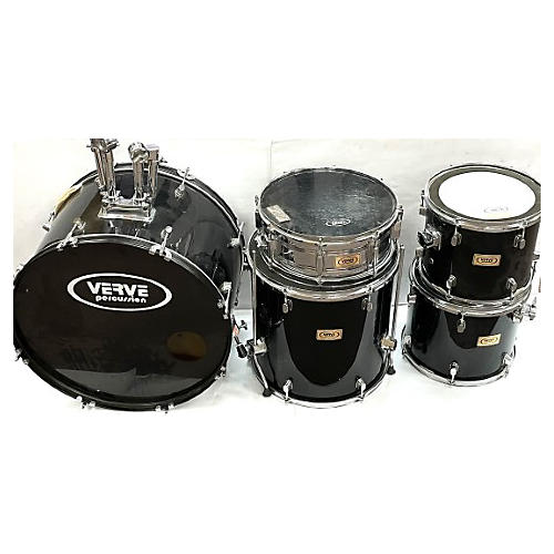 Verve Used Verve 5 piece Entry Black Drum Kit Black