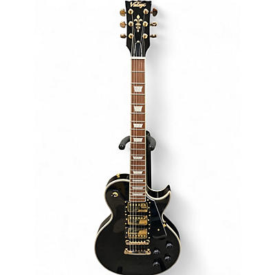 Used Vintage 100BB Black Solid Body Electric Guitar