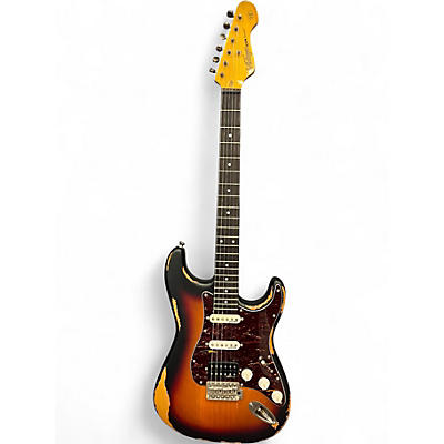 Used Vintage Icon Series V6 2 Color Sunburst Solid Body Electric Guitar