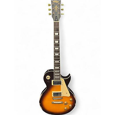 Used Vintage Icon V100 Sunburst Solid Body Electric Guitar