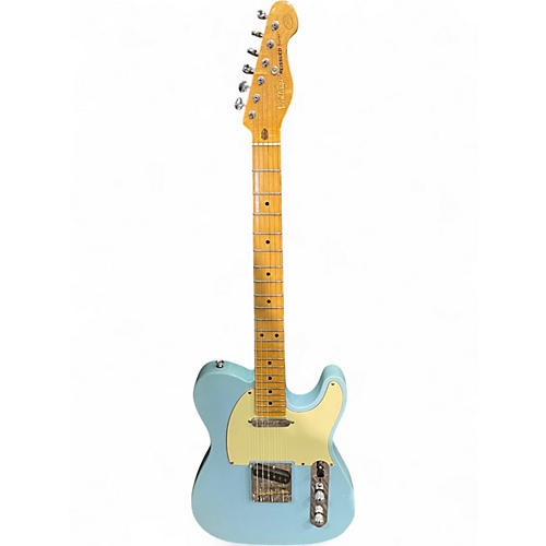 Used Vintage Reissued V75 Blue Solid Body Electric Guitar Blue