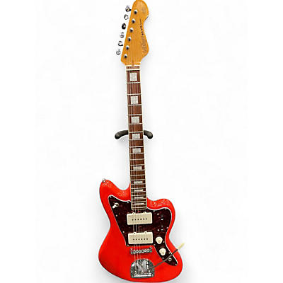 Used Vintage Revo Surfmaster Firenza Red Solid Body Electric Guitar