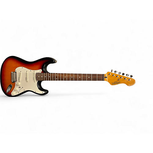 Used Vintage SSS Doube Cut 2 Tone Sunburst Solid Body Electric Guitar 2 Tone Sunburst