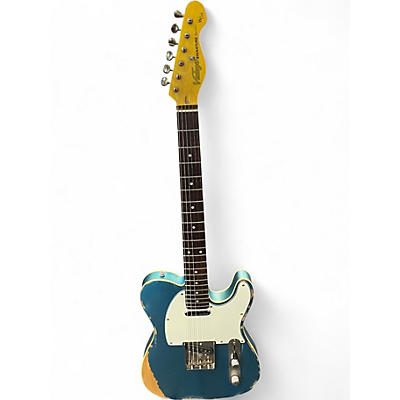 Used Vintage Signature Series Telecaster Worn Blue Solid Body Electric Guitar