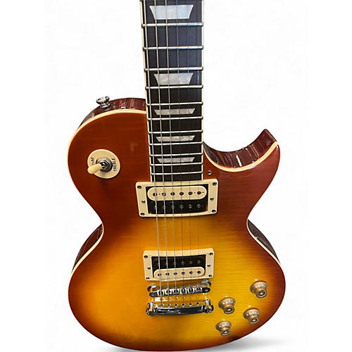 Used Vintage V-100  Iced Tea Solid Body Electric Guitar Iced Tea