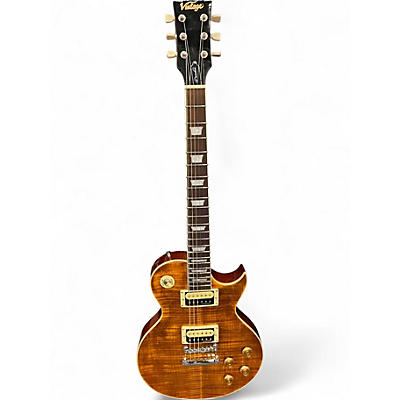 Used Vintage V100 AFD Paradise Amber Solid Body Electric Guitar