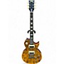 Used Vintage V100 Amber Solid Body Electric Guitar Amber