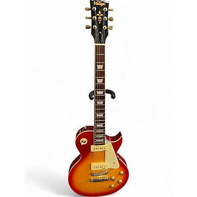 Used Vintage V100 Cherry Sunburst Solid Body Electric Guitar