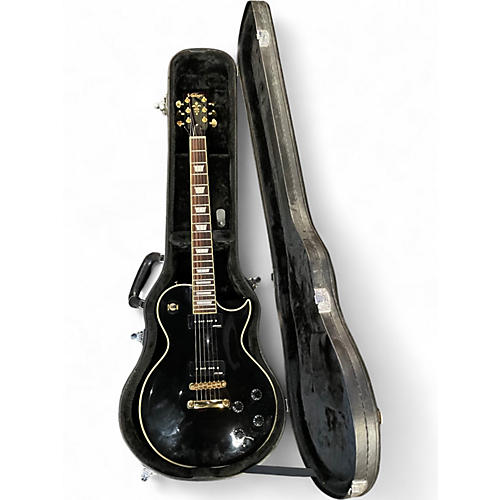 Used Vintage V100P Ebony Solid Body Electric Guitar Ebony