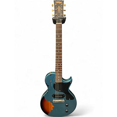 Used Vintage V120 blue over sunburst Solid Body Electric Guitar
