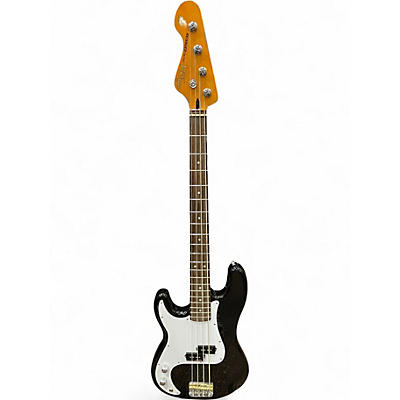 Used Vintage V4 Reissued Series Left Handed Black Electric Bass Guitar