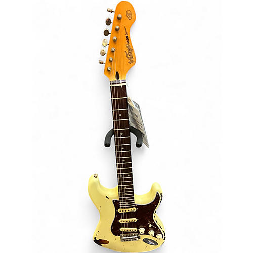 Used Vintage V6 DISTRESSED Vintage Blonde Solid Body Electric Guitar Vintage Blonde